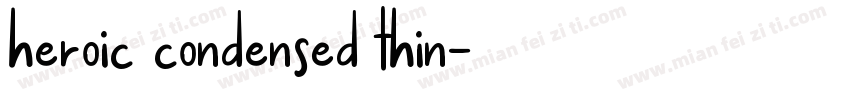 heroic condensed thin字体转换